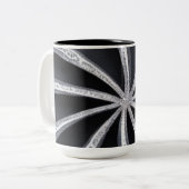 Schwarz und Silberrad Zweifarbige Tasse (Vorderseite Links)