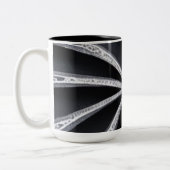 Schwarz und Silberrad Zweifarbige Tasse (Links)