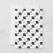 Schwarz und Silver Blonde Haarprinzessin RSVP Karte (Rückseite)