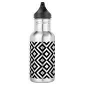 Schwarz und Silver Meander Trinkflasche (Rechts)
