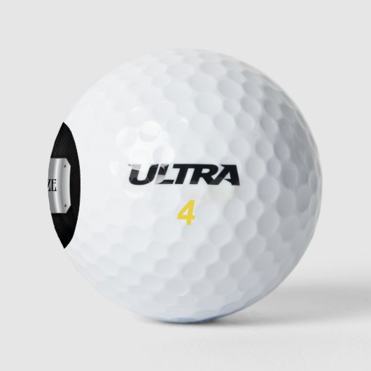 Schwarz und Stahl Golfball (Logo)