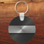 Schwarz und Stahl Schlüsselanhänger (Vorderseite)