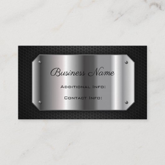 Schwarz und Stahl Visitenkarte (Vorderseite)