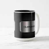Schwarz und Stahl Zweifarbige Tasse (VorderseiteRechts)
