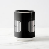 Schwarz und Stahl Zweifarbige Tasse (Mittel)