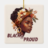 Schwarz und stolz keramikornament (Rückseite)