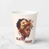 Schwarz und stolz pappbecher (Rückseite)