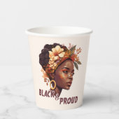 Schwarz und stolz pappbecher (Vorderseite)