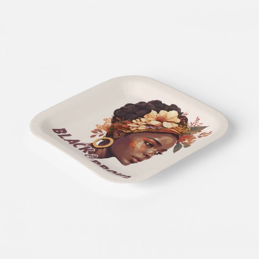 Schwarz und stolz pappteller (Gewinkelt)