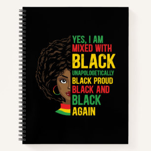 Schwarz und stolz   Unapologetisch   Black Queen Notizblock