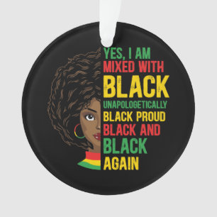 Schwarz und stolz Unapologetisch Black Queen Ornament
