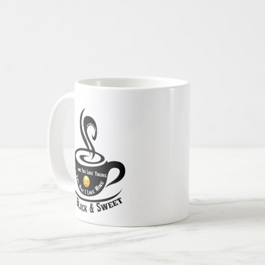 Schwarz und süß kaffeetasse (Vorderseite Links)