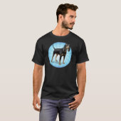 Schwarz- und TAN-Cartoon BTC T-Shirt (Vorne ganz)