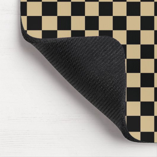 Schwarz und Tan Checkered Mousepad (Ecke)