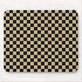 Schwarz und Tan Checkered Mousepad (Vorne)