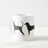 Schwarz und Tan Coonhound Grundzucht individuell a Kaffeetasse (Vorderseite Links)