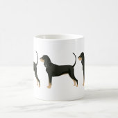 Schwarz und Tan Coonhound Grundzucht individuell a Kaffeetasse (Mittel)