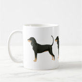 Schwarz und Tan Coonhound Grundzucht individuell a Kaffeetasse (Links)