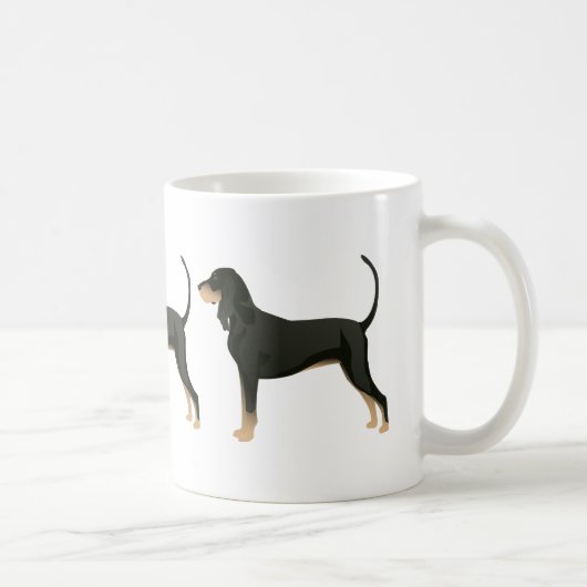 Schwarz und Tan Coonhound Grundzucht individuell a Kaffeetasse (Rechts)