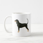 Schwarz und Tan Coonhound Grundzucht individuell a Kaffeetasse (Links)