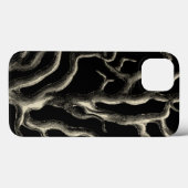 Schwarz und Tan Coral Case-Mate iPhone Hülle (Rückseite (Horizontal))