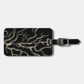 Schwarz und Tan Coral Gepäckanhänger (Vorderseite horizontal)