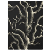 Schwarz und Tan Coral Klemmbrett (Rückseite)