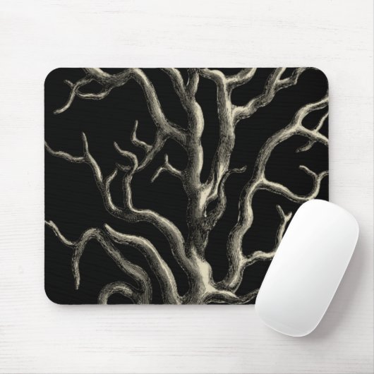 Schwarz und Tan Coral Mousepad (Mit Mouse)