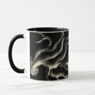 Schwarz und Tan Coral Tasse
