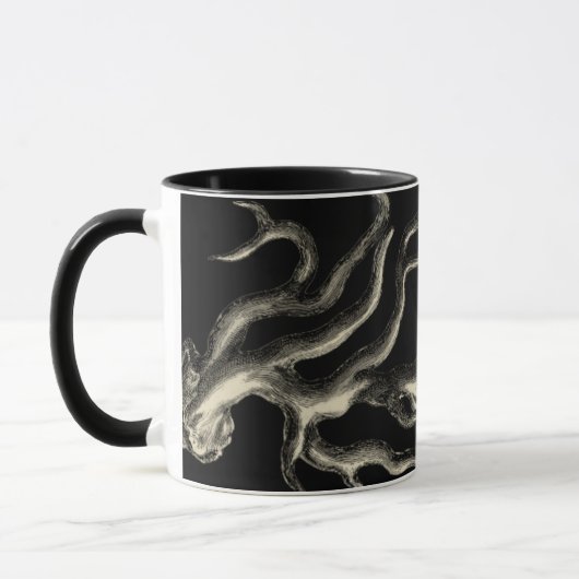 Schwarz und Tan Coral Tasse (Links)