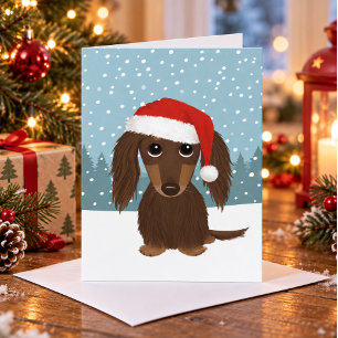 Schwarz und Tan Dackel Weihnachten