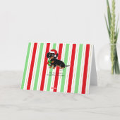 Schwarz und Tan Dackel Weihnachten (Rückseite)