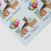 Schwarz und Tan Deutscher Schäferhund farbenfroh G Seidenpapier (Ausschnitt)