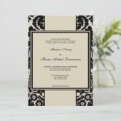 Schwarz und Tan Einladung (Stehend Vorderseite)
