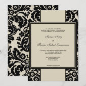 Schwarz und Tan Einladung (Vorne/Hinten)