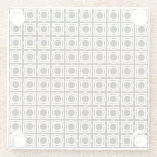 Schwarz und Tan Glasuntersetzer (Rückseite)