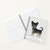 Schwarz und Tan glatter Coat Chihuahua Hund & Text Notizblock (Innenseite)