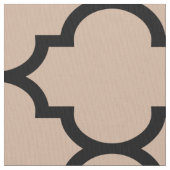 Schwarz und Tan Modernes geometrisches Muster Stoff (Nahaufnahme)