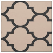 Schwarz und Tan Modernes geometrisches Muster Stoff (Muster)