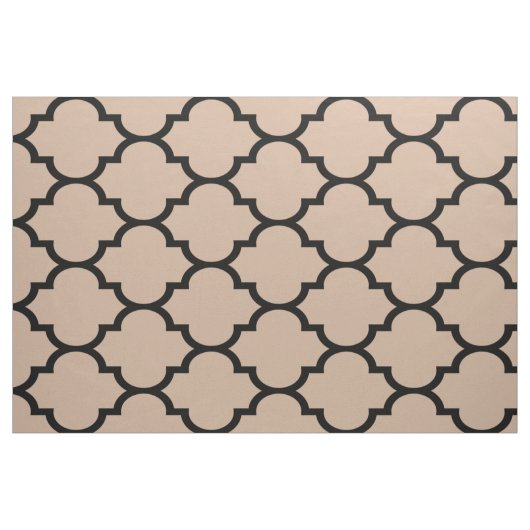 Schwarz und Tan Modernes geometrisches Muster Stoff (Fat Quarter (45,7 x 55,9 cm))