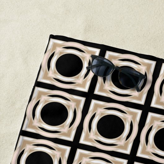 Schwarz und Tan Strandtuch (Beispiel)