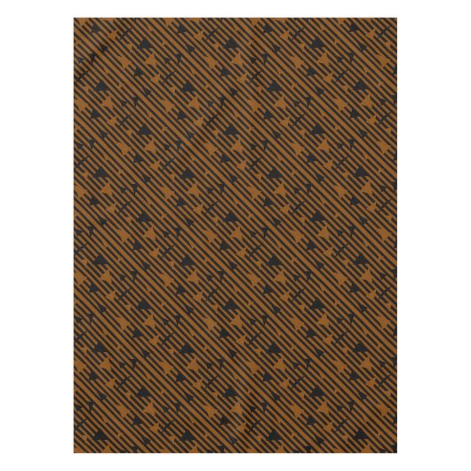 Schwarz und Tan Tischdecke (Vorderseite)