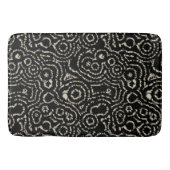 Schwarz und Taupe    Badematte (Vorderseite)