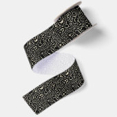 Schwarz und Taupe Satinband (Rückseite)