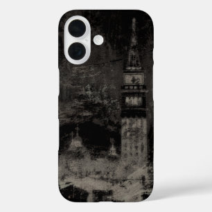 Schwarz und Taupe Skyline Venedig Italien iPhone 16 Hülle