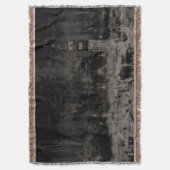 Schwarz und Taupe Skyline Venedig Italien Decke (Vorderseite Vertikal)