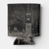 Schwarz und Taupe Skyline Venedig Italien Dosenkühler (Vorderseite)