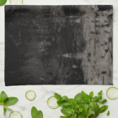 Schwarz und Taupe Skyline Venedig Italien Geschirrtuch (Gefaltet)