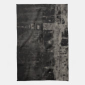 Schwarz und Taupe Skyline Venedig Italien Geschirrtuch (Vertikal)