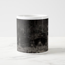 Schwarz und Taupe Skyline Venedig Italien Jumbo-Tasse